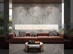 Płytki porcelanowe do wnętrz o grubości 9 mm, biały marmur/iluzja/wzór drewna, do trwałych i eleganckich podłóg