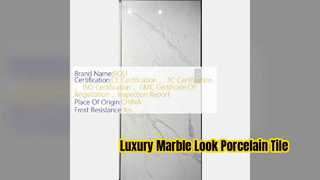 Premium Marble Look Porcelain Tile Low Absorption Flooring