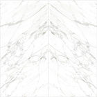 Włoska podłoga Carrara Full Body Białe marmurowe płytki Striation Wygląd marmuru Wykończenie płytek porcelanowych 160 * 320 cm