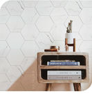 Hexagon Mable Look 200X230mm Porcelanowa płytka podłogowa do salonu