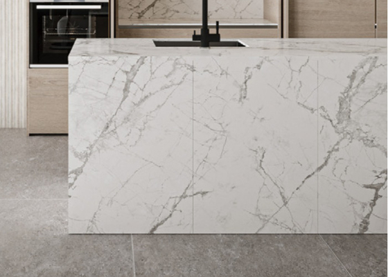 Białe porcelanowe wypolerowane płytki oferujące 3 wzory 12 mm Bez wysiłku konserwacji