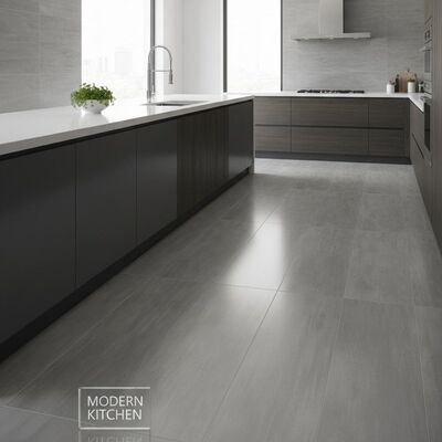 Płytka porcelanowa o matowym wykończeniu imitująca cement, idealna do kuchni, oferująca nowoczesną estetykę i długotrwałą trwałość