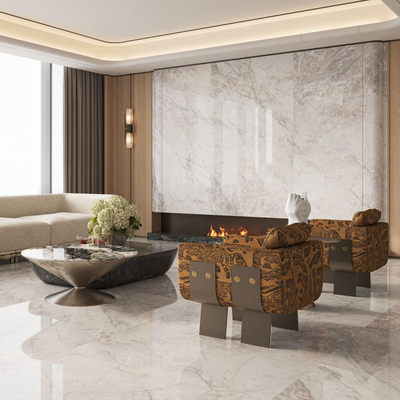 Waterabsorption less than 0.5 percent Marble Look Porcelain Tile combining high scratch resistance and marble aesthetics for architectural projects