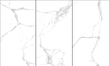 Grubość 10 mm Wewnętrzne płytki porcelanowe Panele ścienne prysznicowe Super biały kolor
