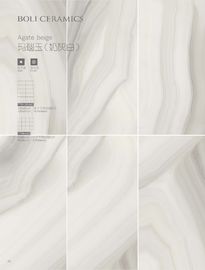 Ceramiczne płytki podłogowe z efektem polerowanego marmuru Agat Beżowy Kolor 600 * 1200 Mm