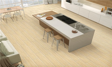 Drewniane płytki porcelanowe Elewacja Żółte drewniane płytki Zewnętrzne wodoodporne podłogi drewniane Łazienka z płytkami podłogowymi