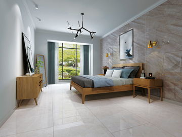 750 X 1500 mm Salon Dom Nowoczesna płytka porcelanowa Jasnoszary kolor Polerowana ceramiczna płytka podłogowa z porcelany