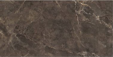 Marmurowa łazienka Brązowa ceramiczna płytka podłogowa do kuchni / cienka polerowana 90 * 180 cm glazurowana porcelanowa płytka podłogowa