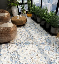 Wzorzysta matowa wykończona płytka ceramiczna łazienkowa 8 mm 8'X8